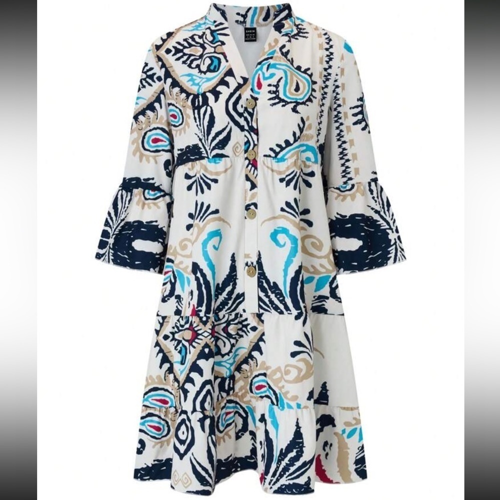 Women Casual Loose Floral Holiday Dress - Picture 2 of 6